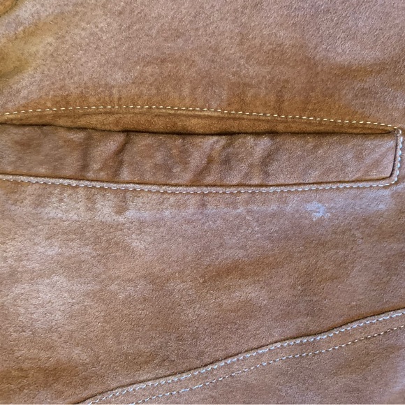 Preowned 1990’s circa, Mens Large, tan/brown leather jacket/coat - Picture 7 of 12